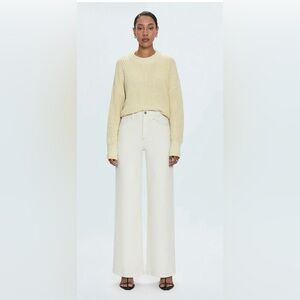 NWT Pistola Lana High Rise Ultra Wide Jean Ecru Size 30